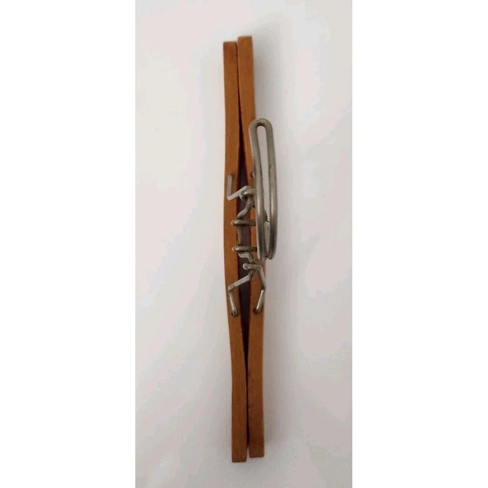 VINTAGE Wood & Steel‎ Wire PANT Skirt HANGER - 10